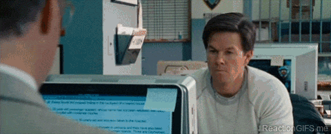 Mark Wahlberg angry smashes a computer