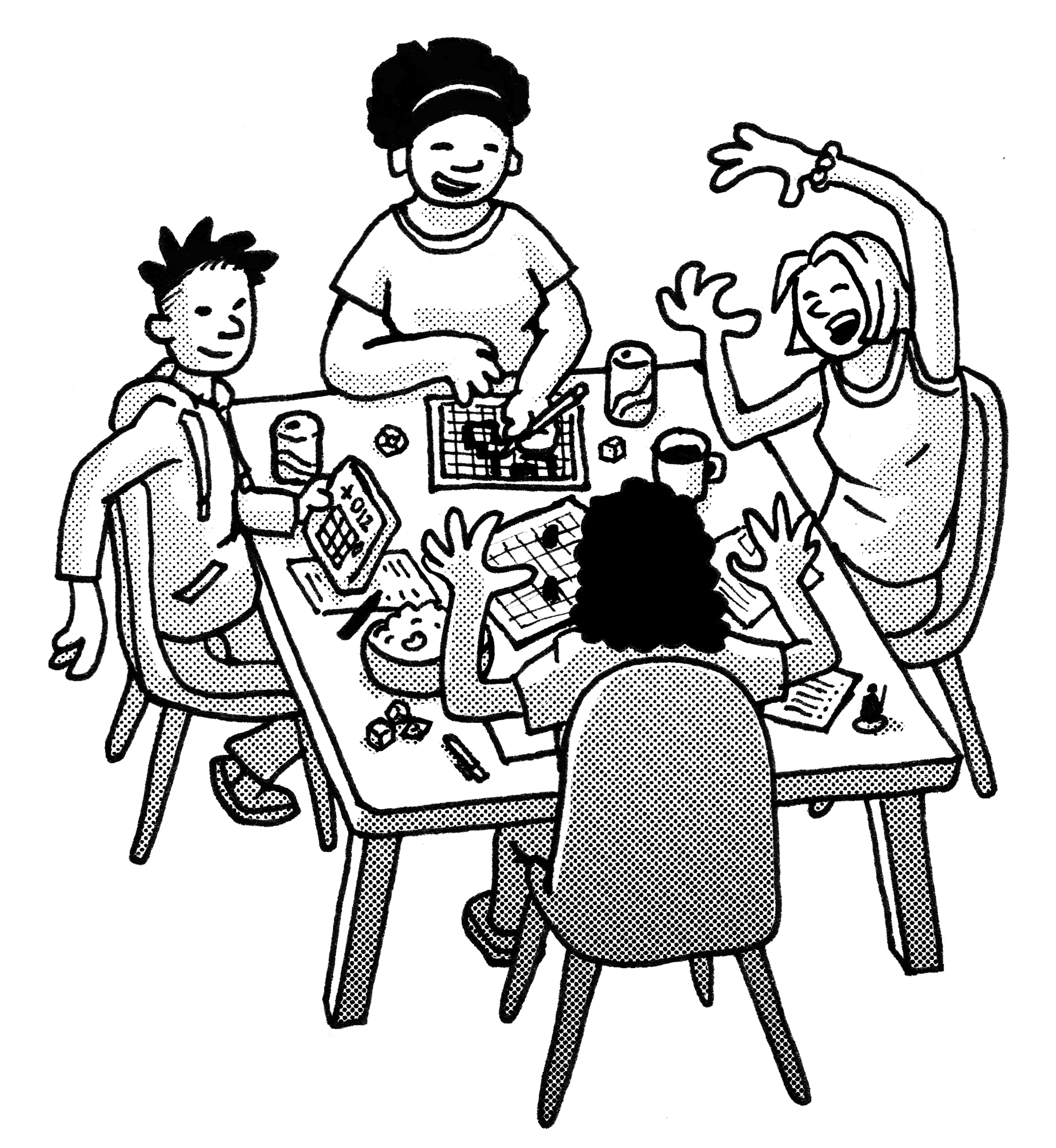 Des joueurs autour d'une table